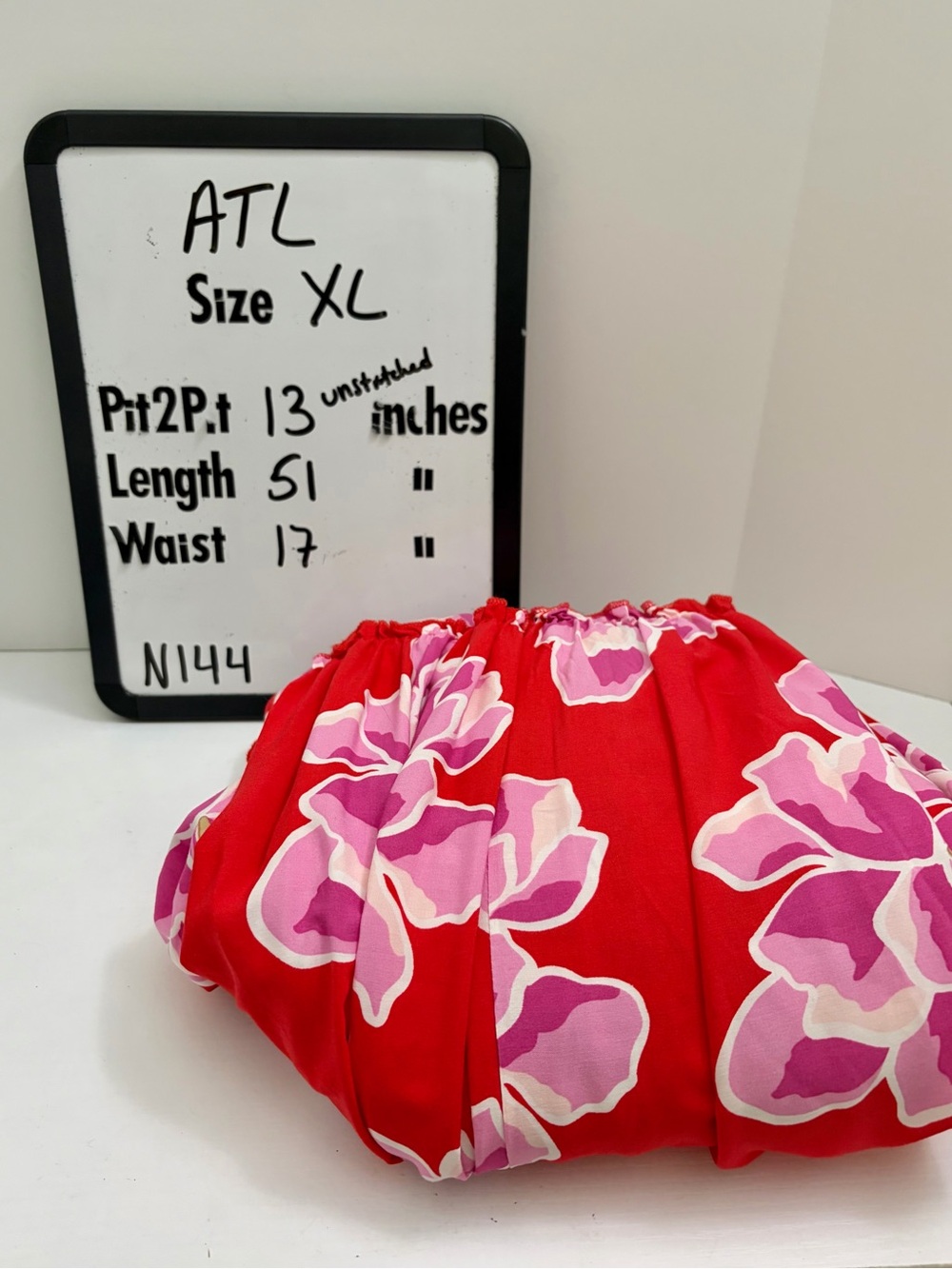 NWT New Anthropology Abel The Label Strapless Red  & Pink Floral Maxi Dress XL - Picture 16 of 16